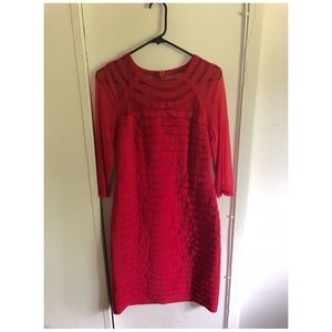 Red Semi-Sheer Party Dress